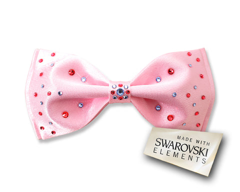 Swarovski Crystal Rhinestones  Pre-Tied Wedding Bow Tie for Men - Pink