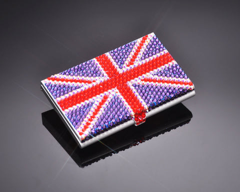 United Kingdom Bling Swarovski Crystal Card Case