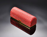 Classic Bling Swarovski Crystal Lipstick Case With Mirror – Orange
