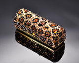 Leopardo Bling Swarovski Crystal Lipstick Case With Mirror