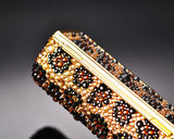 Leopardo Bling Swarovski Crystal Lipstick Case With Mirror
