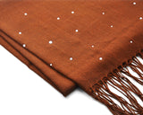 Worsted Wool Scarf with Swarovski Crystals – Brow
