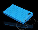 Pyramid Series iPhone 4 and 4S Silicone Case - Blue