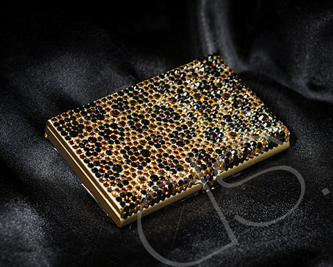 Leopardo Swarovski Crystallized Card Case