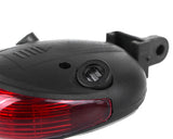 5 LED Adjustable Star Projection Laser Tail Rear Bike Light - Red