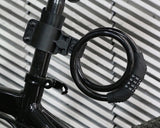 2 Feet Bicycle Resettable Combination Spiral Cable Lock - Black