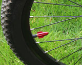 2 Pcs Rocket Shaped Bicycle BMX Bike Car Tire Tyre Valve Cap - Red