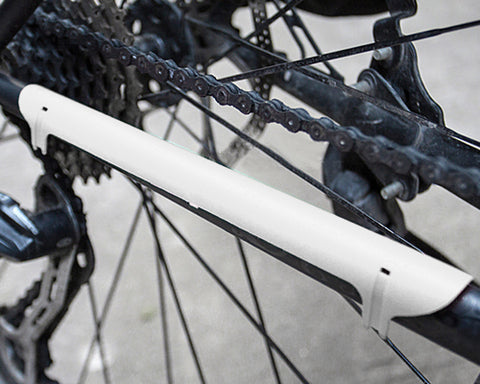 21cm Bicycle Chainstay Guard for Road Bike and Fixie - White