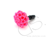 Headphone Jack Plug - Flower Pink