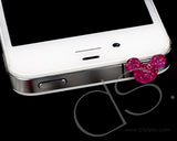 Bear Crystal Headphone Jack Plug - Magenta