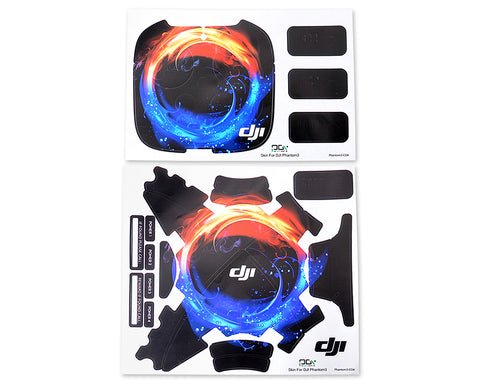 DJI Phantom 3 Quadcopter Decoration Skin Decal Sticker - Ice Fire