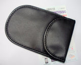 Anti-Radiation/Signal Blocking Leather Pouch Case for Smartphone-Black