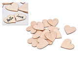 2 Inches Blank Wood Hearts - 50 Pieces