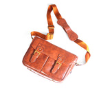 Retro PU Leather DSLR Camera Shoulder Bag - Brown