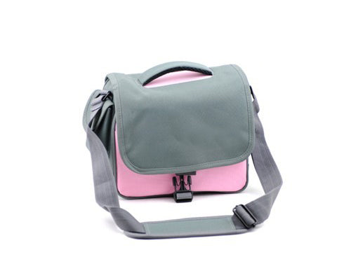 Simple Nylon Camera Shoulder Bag for DSLR SLR Camera - Pink