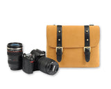 Vintage Leather Shoulder Bag for DSLR SLR Camera - Light Brown