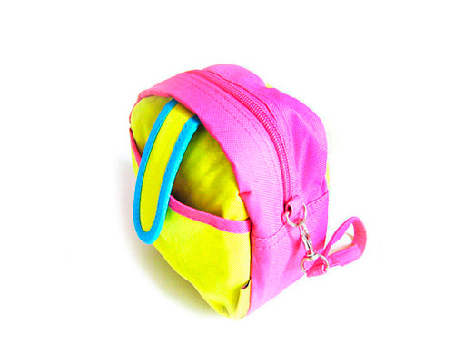 Colorful Zipper Camera Pouch for Fujifilm Instax Mini - Pink &amp; Yellow