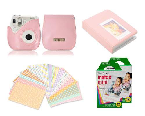 Fujifilm Bundle Set Instax Film/Fuji Case for Fuji Instax Mini 7S-Pink