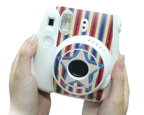 Stripe Camera Sticker for Fujifilm Instax mini 8 - Ice Blue