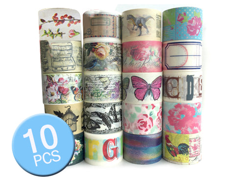 10 Pcs 3 cm Japanese Cartoon Craft Decor Paper Washi Masking Tape