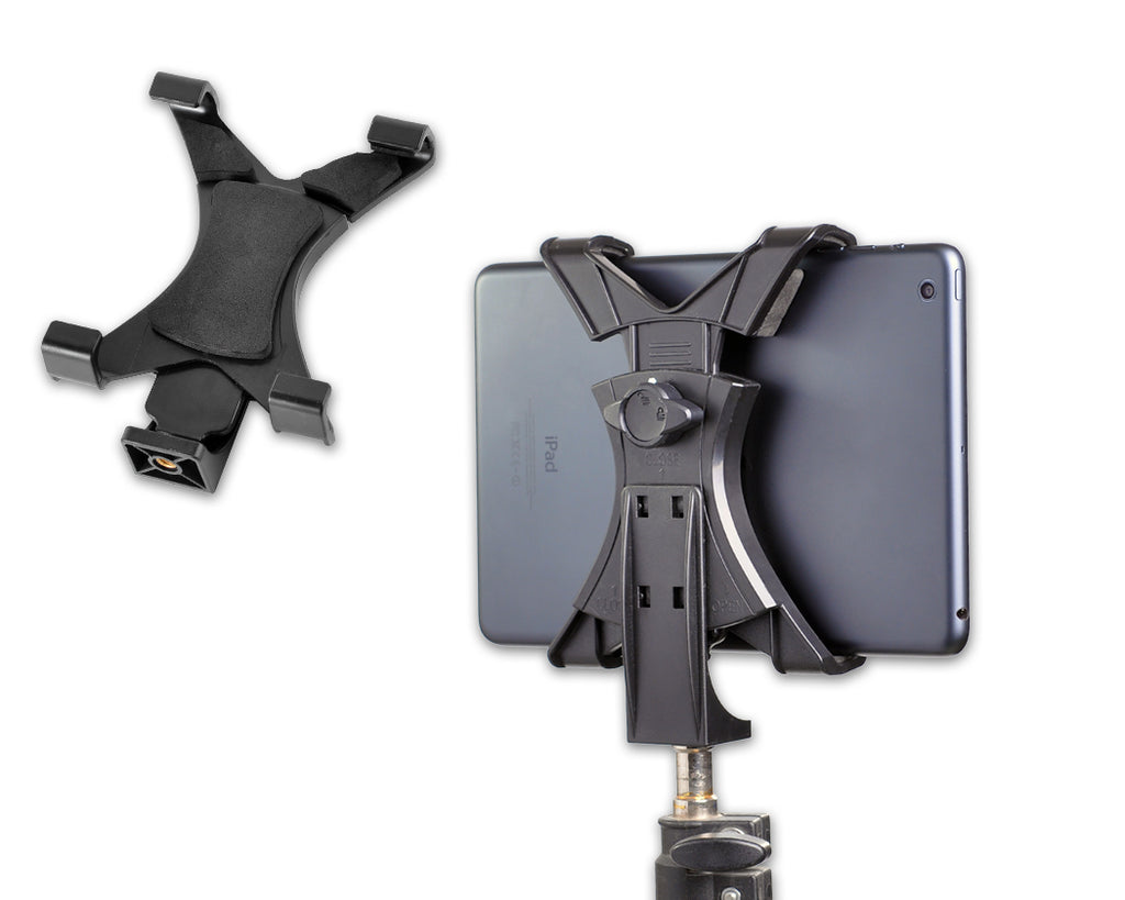 Tablet Mount Holder for Selfie Stick and Tripod - Black