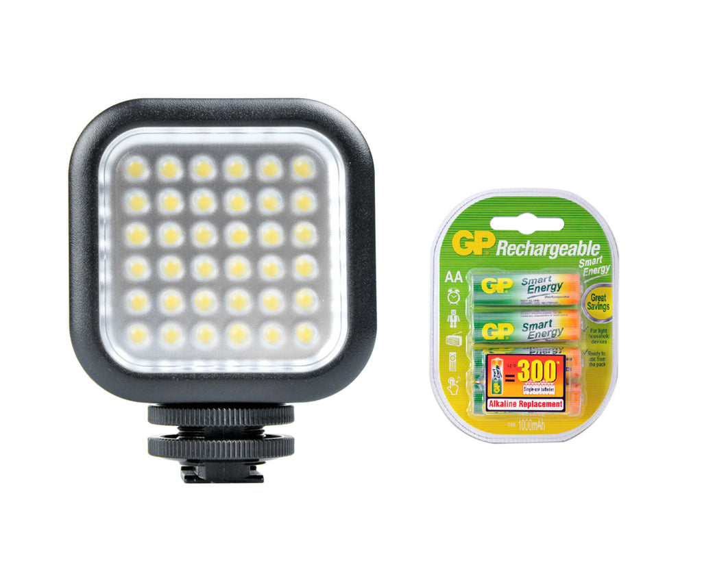 Godox LED 36 Video Light with GP Rechargeable Batteries