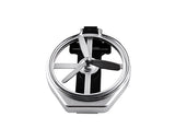 Foldable Air-Outlet Insert Car Cup Holder with Fan - Silver
