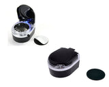 Mini Portable LED Car Cigarette Smokeless Ashtray - Black