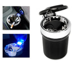 Portable Auto LED Car Cigarette Smokeless Ashtray - Black