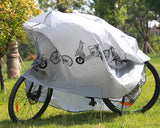Heavy Duty Waterproof Bike Cover for Outdoor Bicycle Storage - White