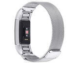 Magnet Stainless Steel Mesh Watch Band for Fitbit Alta - Silver