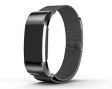 Magnet Stainless Steel Mesh Watch Band for Fitbit Charge 2 - Black