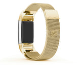 Magnet Stainless Steel Mesh Watch Band for Fitbit Charge 2 - Gold