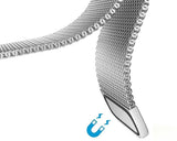 Magnet Stainless Steel Mesh Watch Band for Fitbit Charge 2 - Silver