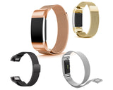 3 Pcs Magnet Stainless Steel Mesh Watch Band for Fitbit Charge 2