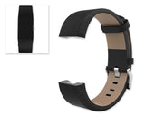 Replacement Leather Watch Band for Fitbit Charge 2 - Black