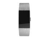 Replacement Leather Watch Band for Fitbit Charge 2 - Silver