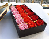 18 Pcs Romantic Rose Petal Flower Soap Gift Set - Pink