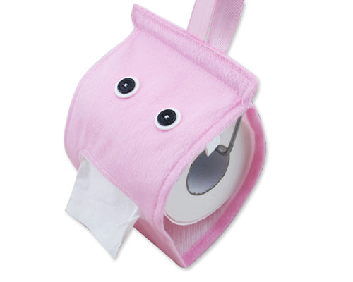 Cartoon Plush Toilet Paper Cover - Pink