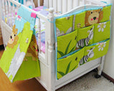 Cartoon Animals Hanging Diaper Caddy and Nursery Organizer - Yellow