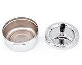 Round Push Down Metal Spinning Ashtray - Silver by ds. distinctive style