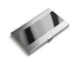 Simple Lined Stainless Steel Business Card Holder