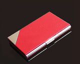 Stainless Steel Business Card Case - Red