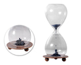 Mouth Blown Magnetic Sand Hourglass with Stand
