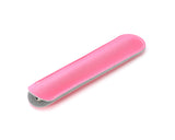 Luxury Leather Single Pen Holder with Transparent Case - Pink