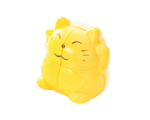 YJ Fortune Lucky Cat 2x2 Puzzle Toy Speed Cube - Yellow