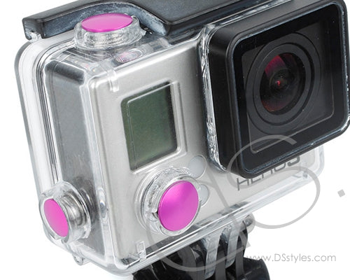 GoPro Aluminum Button Set for Hero 3+ Camera Housing - Pink