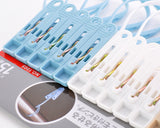 15 Pcs Non-slip Plastic Clothes Pins with Rope Straps