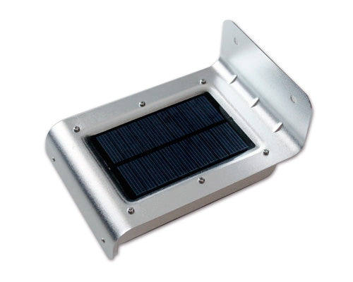 Solar Powered 16 LED Motion Sensor Stairway Outdoor Wall Light-Silver