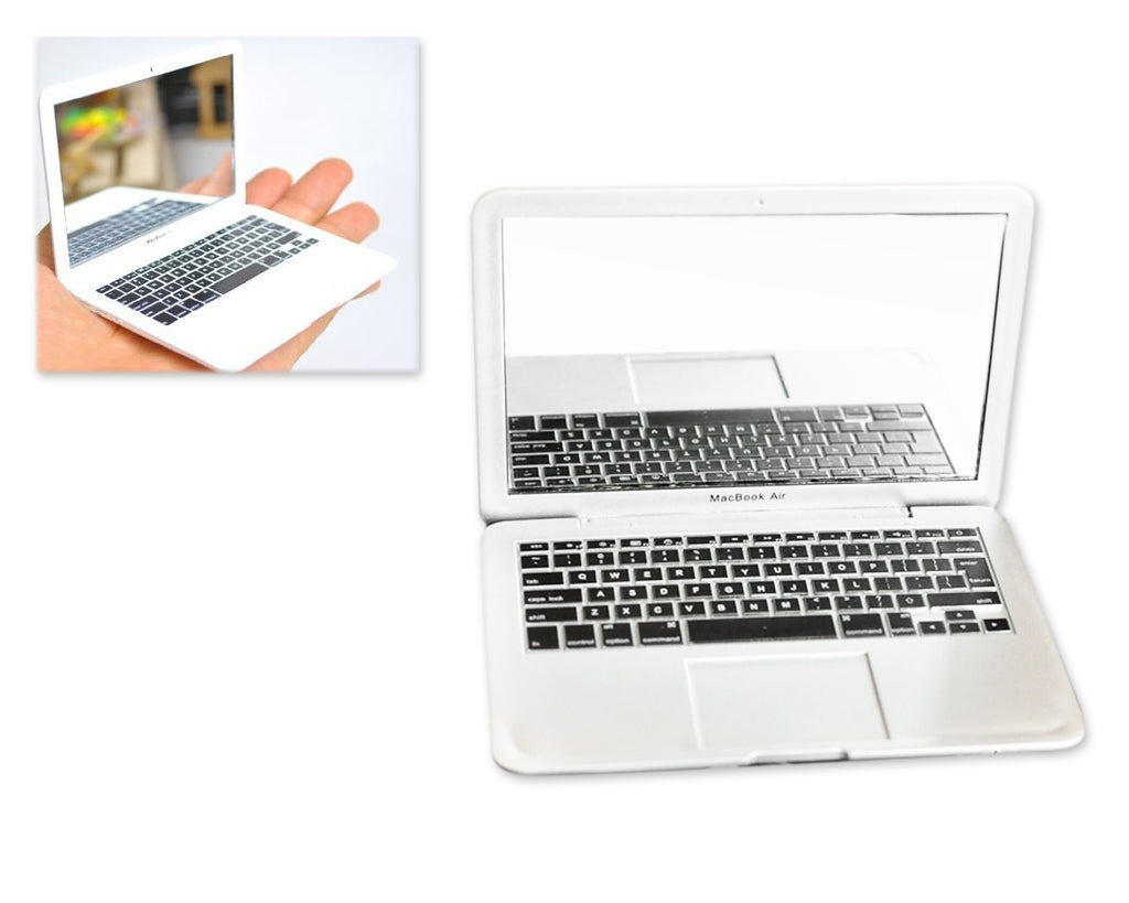 MacBook Air Design Portable Pocket Make Up Mirror - White